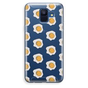 CaseCompany Bacon to my eggs #1: Samsung Galaxy A6 (2018) Transparant Hoesje