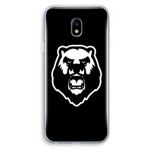 CaseCompany Angry Bear (black): Samsung Galaxy J3 (2017) Transparant Hoesje