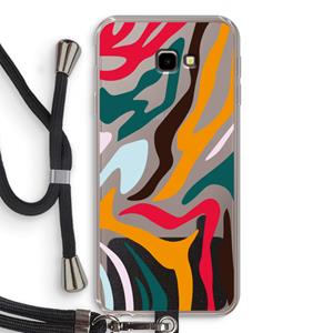 CaseCompany Colored Zebra: Samsung Galaxy J4 Plus Transparant Hoesje met koord