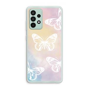 CaseCompany White butterfly: Samsung Galaxy A52s 5G Transparant Hoesje