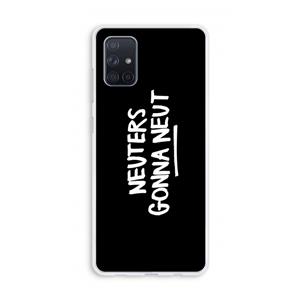 CaseCompany Neuters (zwart): Galaxy A71 Transparant Hoesje