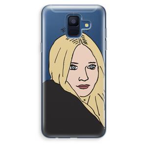 CaseCompany Ashley: Samsung Galaxy A6 (2018) Transparant Hoesje