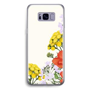 CaseCompany Wilde bloemen: Samsung Galaxy S8 Plus Transparant Hoesje