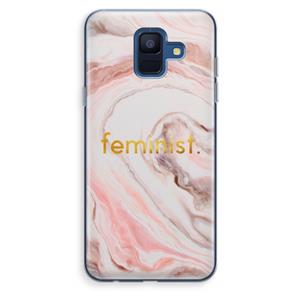 CaseCompany Feminist: Samsung Galaxy A6 (2018) Transparant Hoesje