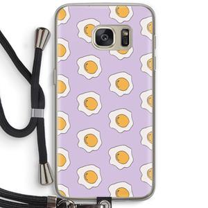 CaseCompany Bacon to my eggs #1: Samsung Galaxy S7 Transparant Hoesje met koord