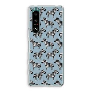 CaseCompany Zebra: Sony Xperia 5 III Transparant Hoesje