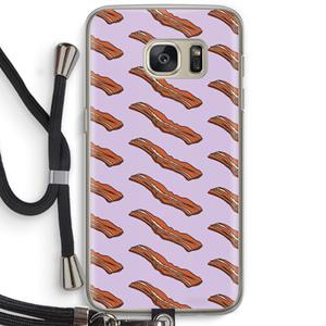 CaseCompany Bacon to my eggs #2: Samsung Galaxy S7 Transparant Hoesje met koord