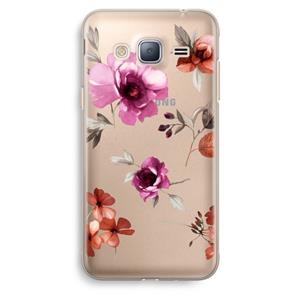 CaseCompany Geschilderde bloemen: Samsung Galaxy J3 (2016) Transparant Hoesje