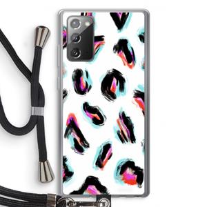 CaseCompany Cheetah color: Samsung Galaxy Note 20 / Note 20 5G Transparant Hoesje met koord