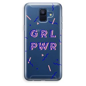 CaseCompany GRL PWR: Samsung Galaxy A6 (2018) Transparant Hoesje