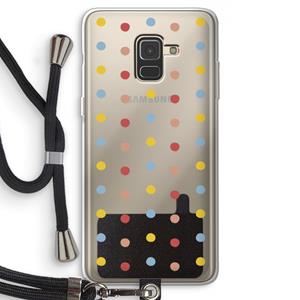 CaseCompany Bollen: Samsung Galaxy A8 (2018) Transparant Hoesje met koord