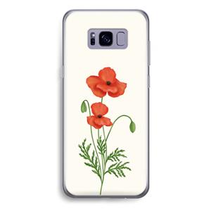 CaseCompany Red poppy: Samsung Galaxy S8 Plus Transparant Hoesje