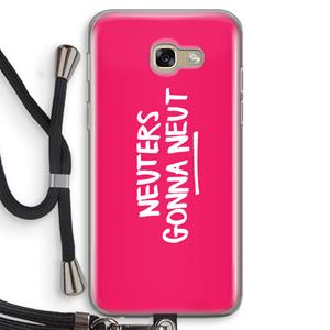 CaseCompany Neuters (roze): Samsung Galaxy A5 (2017) Transparant Hoesje met koord