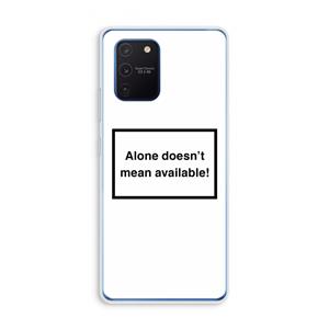 CaseCompany Alone: Samsung Galaxy Note 10 Lite Transparant Hoesje