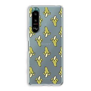 CaseCompany Bananas: Sony Xperia 5 III Transparant Hoesje