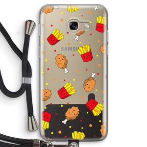 CaseCompany Chicken 'n Fries: Samsung Galaxy A5 (2017) Transparant Hoesje met koord