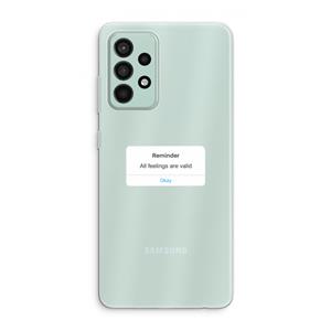 CaseCompany Reminder: Samsung Galaxy A52s 5G Transparant Hoesje
