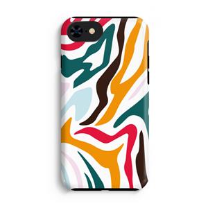 CaseCompany Colored Zebra: iPhone SE 2020 Tough Case