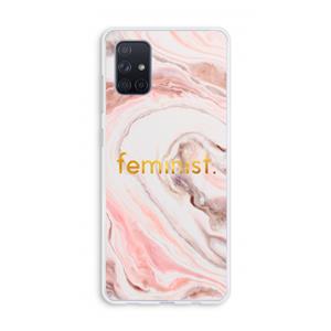 CaseCompany Feminist: Galaxy A71 Transparant Hoesje