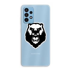 CaseCompany Angry Bear (white): Samsung Galaxy A52 Transparant Hoesje