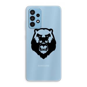CaseCompany Angry Bear (black): Samsung Galaxy A52 Transparant Hoesje