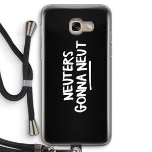 CaseCompany Neuters (zwart): Samsung Galaxy A5 (2017) Transparant Hoesje met koord