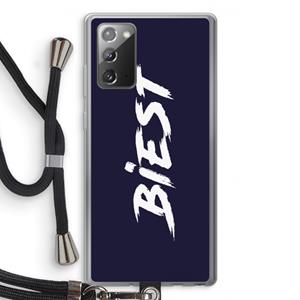 CaseCompany Biest: Samsung Galaxy Note 20 / Note 20 5G Transparant Hoesje met koord