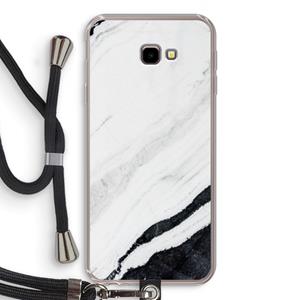 CaseCompany Elegante marmer: Samsung Galaxy J4 Plus Transparant Hoesje met koord