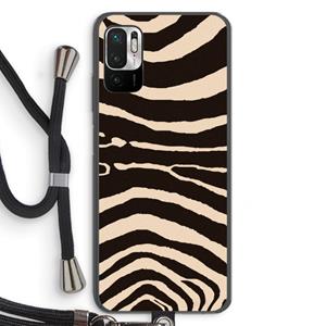 CaseCompany Arizona Zebra: Xiaomi Redmi Note 10 5G Transparant Hoesje met koord