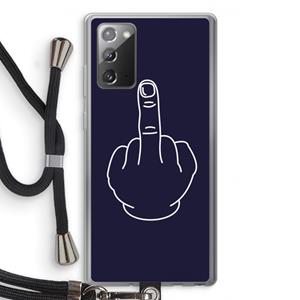 CaseCompany F**k U: Samsung Galaxy Note 20 / Note 20 5G Transparant Hoesje met koord