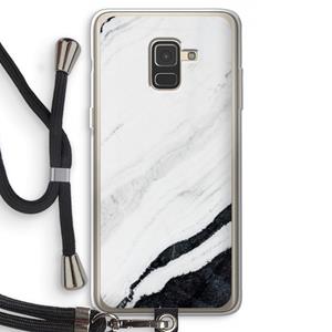 CaseCompany Elegante marmer: Samsung Galaxy A8 (2018) Transparant Hoesje met koord