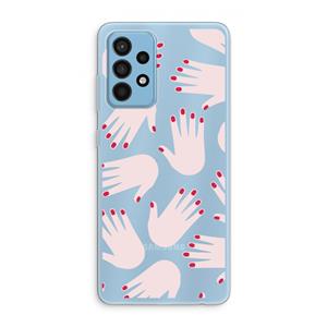 CaseCompany Hands pink: Samsung Galaxy A52 Transparant Hoesje