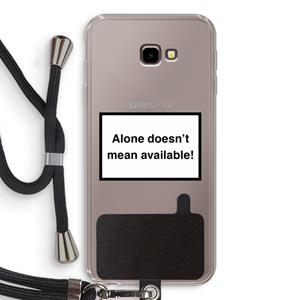 CaseCompany Alone: Samsung Galaxy J4 Plus Transparant Hoesje met koord