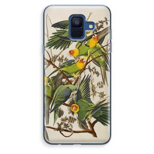 CaseCompany Carolinaparkiet: Samsung Galaxy A6 (2018) Transparant Hoesje