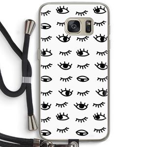 CaseCompany Eye pattern #2: Samsung Galaxy S7 Transparant Hoesje met koord
