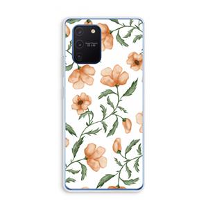 CaseCompany Peachy flowers: Samsung Galaxy Note 10 Lite Transparant Hoesje