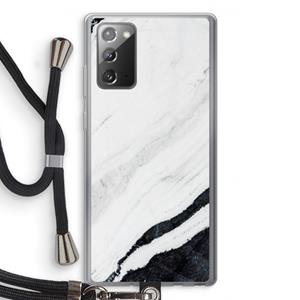 CaseCompany Elegante marmer: Samsung Galaxy Note 20 / Note 20 5G Transparant Hoesje met koord