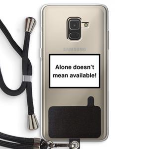 CaseCompany Alone: Samsung Galaxy A8 (2018) Transparant Hoesje met koord