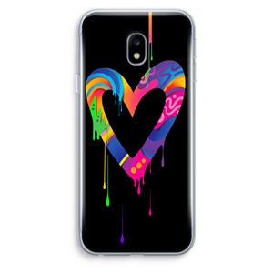 CaseCompany Melts My Heart: Samsung Galaxy J3 (2017) Transparant Hoesje