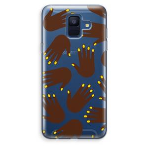CaseCompany Hands dark: Samsung Galaxy A6 (2018) Transparant Hoesje