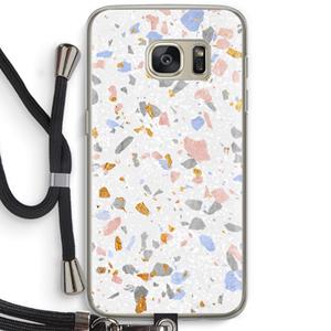 CaseCompany Terrazzo N°8: Samsung Galaxy S7 Transparant Hoesje met koord