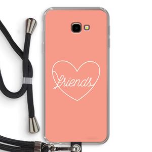 CaseCompany Friends heart: Samsung Galaxy J4 Plus Transparant Hoesje met koord