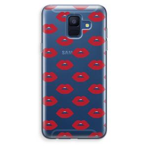 CaseCompany Lips: Samsung Galaxy A6 (2018) Transparant Hoesje