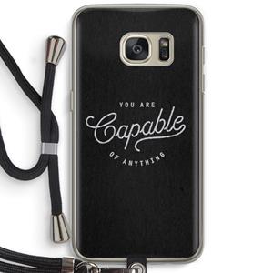 CaseCompany Capable: Samsung Galaxy S7 Transparant Hoesje met koord