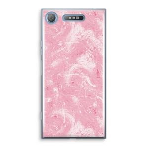 CaseCompany Abstract Painting Pink: Sony Xperia XZ1 Transparant Hoesje