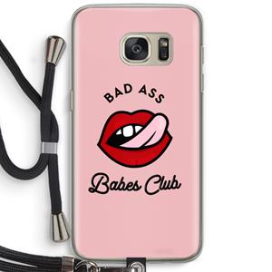 CaseCompany Badass Babes Club: Samsung Galaxy S7 Transparant Hoesje met koord