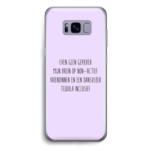 CaseCompany Tequila: Samsung Galaxy S8 Plus Transparant Hoesje