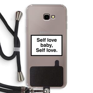 CaseCompany Self love: Samsung Galaxy J4 Plus Transparant Hoesje met koord