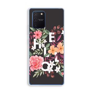 CaseCompany Hello in flowers: Samsung Galaxy Note 10 Lite Transparant Hoesje