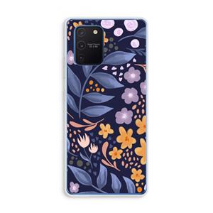 CaseCompany Flowers with blue leaves: Samsung Galaxy Note 10 Lite Transparant Hoesje